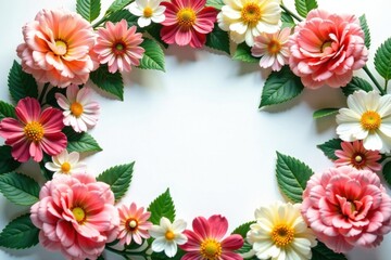 floral wreath with fresh flowers and greenery , romantic, ceremony, invitation