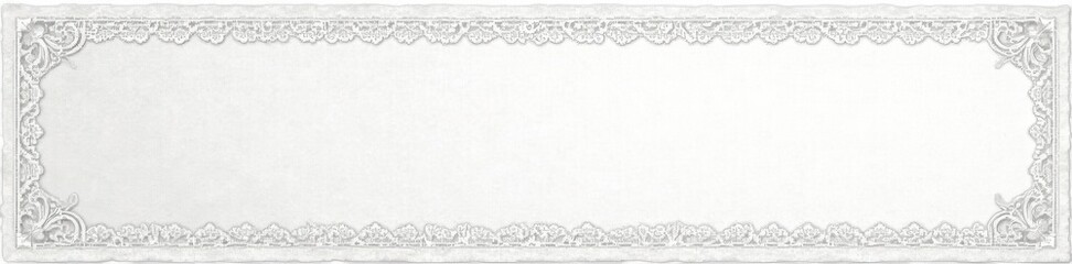 Elegant white background adorned with ornate vintage lace trim, textured and layered for a classic look, elegant beauty, refinement , high fashion images