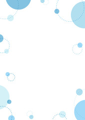 円形オブジェクトの背景フレーム、ポップなデザイン、縦向き