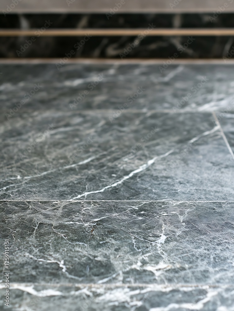 Leinwandbilder Close Up Shot of Polished Marble Surface with Color Variations and Unique Patterns : Generative AI