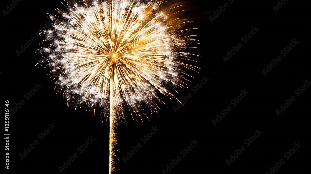 Poster spectacular firework burst in the night sky creating a stunning visual display : generative ai