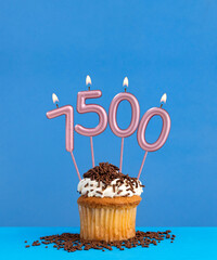 Candle number 7500 - Number of followers or likes.