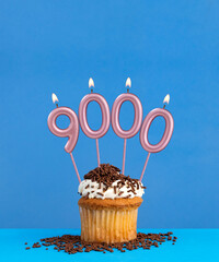 Number of followers or likes - Candle number 9000.