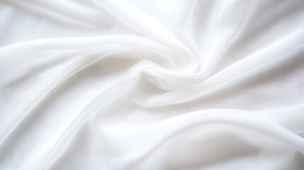 Obraz premium Elegant white fabric texture with soft folds showcasing smooth and lightweight drapery for fashion and design : Generative AI