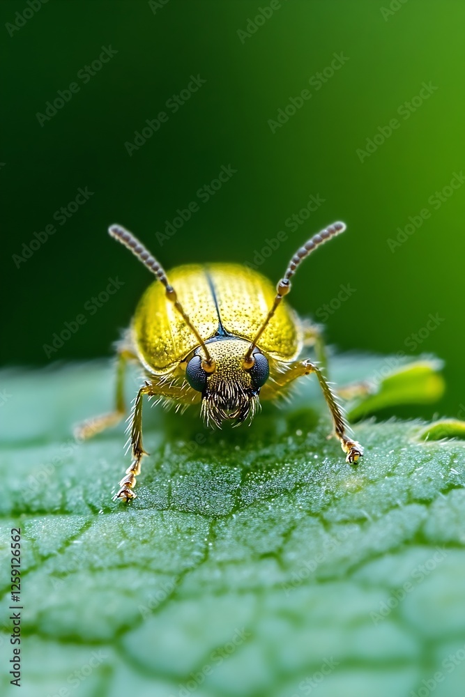 Poster Close Up Of A Bright Yellow Macro Insect With Detailed Features : Generative AI
