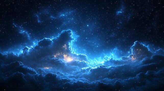 Transparent night sky background glowing stars for dreamy or space themed designs