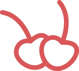 Cherries Line Hand Drawn