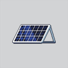 Pixel art illustration Solar Panel. Pixelated Electric Solar. Electric Solar Panel Icon pixelated for the pixel art game and icon for website and video game. old school retro.