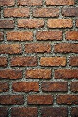 Obraz premium Rough textured brick wall with old mortar cracks, stone, brick, architectural