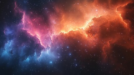 Fototapeta premium Transparent space nebula background glowing stars and vibrant colors for sci fi designs