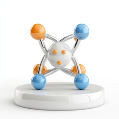 Abstract Molecule Model 3D Render