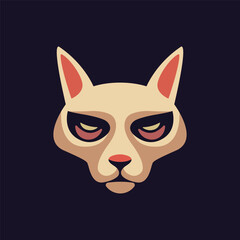 A cool cat looking angry