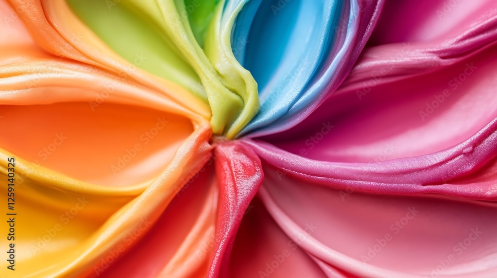 Poster vibrant colorful silk fabric petals creating a stunning abstract floral background image : generativ