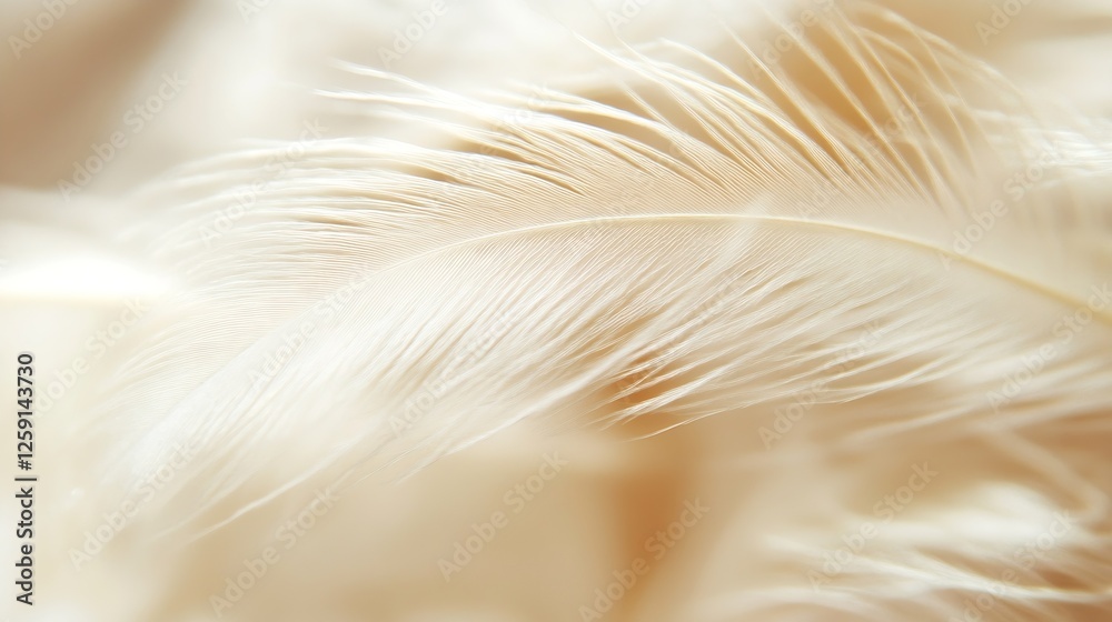 Aufkleber soft delicate white feathers gracefully arranged in a gentle natural composition for calmness : gene