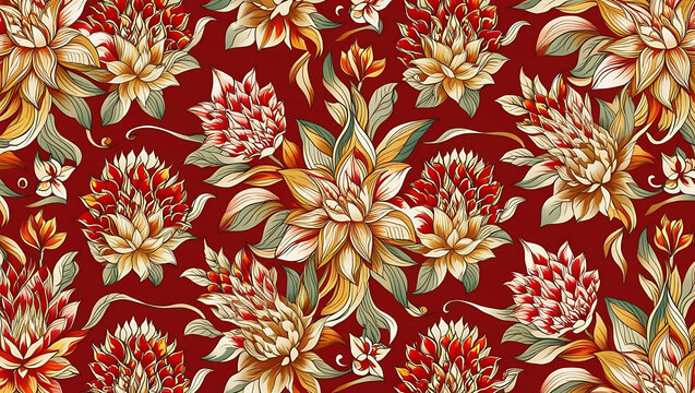 ดีไซน์ที่ยังไม่ได้ตั้งชื่อ - 1FloraEleg ance on red
