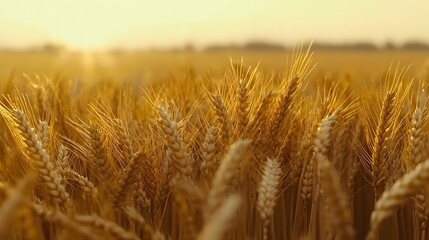 Golden wheat waves in Xiaoman season