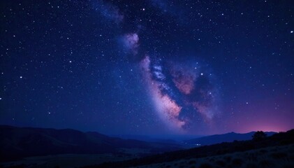 Sparkling stars against a dark canvas of the vast open sky , night sky, starry, darkness