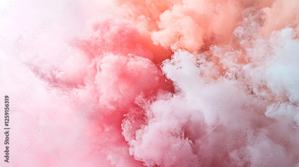 Poster soft colorful abstract smoke art with gentle swirls and fluid movement in pastel shades : generative