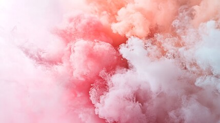 Soft Colorful Abstract Smoke Art with Gentle Swirls and Fluid Movement in Pastel Shades : Generative AI