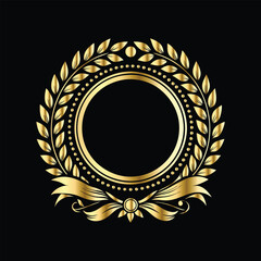 Vector set of gold vintage frames. Elegant element for design in Eastern style, place for text. Floral golden border. Lace illustration for invitations and greeting cards.
