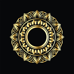 Vector set of gold vintage frames. Elegant element for design in Eastern style, place for text. Floral golden border. Lace illustration for invitations and greeting cards.
