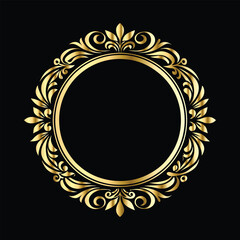 Vector set of gold vintage frames. Elegant element for design in Eastern style, place for text. Floral golden border. Lace illustration for invitations and greeting cards.
