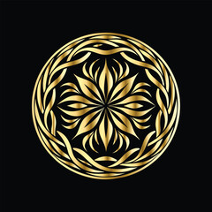 Vector set of gold vintage frames. Elegant element for design in Eastern style, place for text. Floral golden border. Lace illustration for invitations and greeting cards.
