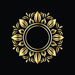 Vector set of gold vintage frames. Elegant element for design in Eastern style, place for text. Floral golden border. Lace illustration for invitations and greeting cards.

