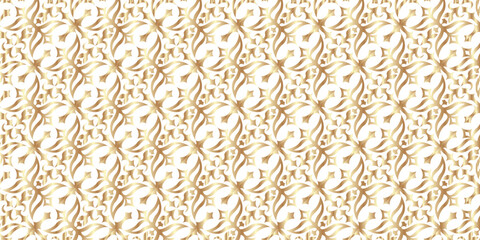 Golden Geometric Seamless Pattern Background, vector pattern