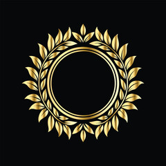 Vector set of gold vintage frames. Elegant element for design in Eastern style, place for text. Floral golden border. Lace illustration for invitations and greeting cards.
