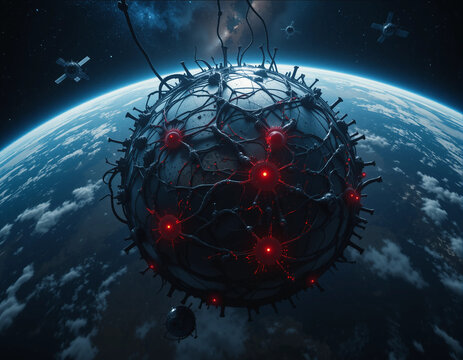 Earth from Space &ndash; Covered in a Spreading Black Virus