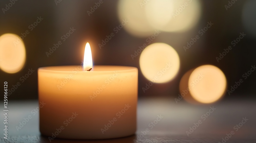 Leinwandbilder warm and cozy candlelight creating a serene atmosphere in a softly blurred background : generative a