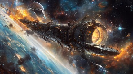 Japanese scientist uncovering secret of space time curve gravitational force using futuristic spacecraft traverse universe explore interstellar journey mission awe inspiring filled scientific