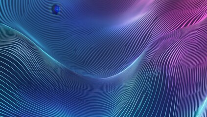 Abstract digital waves, glowing lines, futuristic background