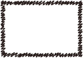 Obraz premium 手描きのクレヨン素材 背景 フレーム