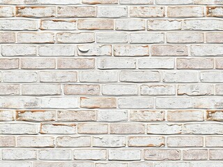 Fototapeta premium Patinaed Brick Surface with Fading Paint and Textural Depth