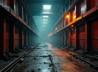 Obraz premium Grunge Industrial Background - Sharp Colors & Depth