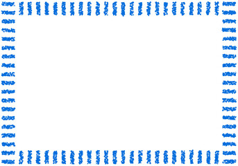 手描きのクレヨン素材　背景　フレーム