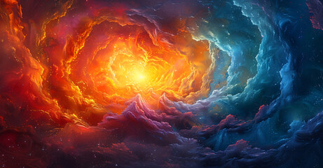 Explosive Solar Nebula - High-Resolution Space Background