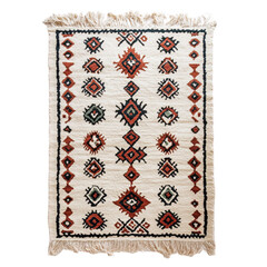 Stunning Handwoven Ethnic Rug with Intricate Geometric Patterns