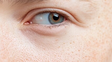 Fototapeta premium Close-Up of Human Eye Revealing Intricate Details and Colors