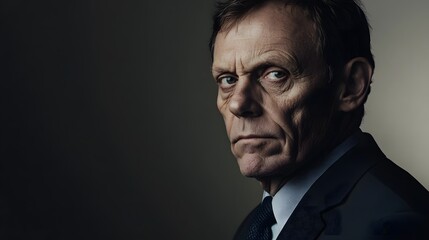 Confident businessman in formal suit, embodying professionalism and leadership