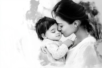 Mother Embracing Baby