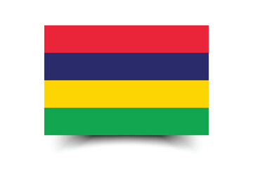 Flag of Mauritius. Mauritius flag official colors and proportion digital vector illustration