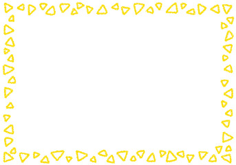 手描きのクレヨン素材　背景　フレーム