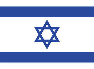 Flag of Israel. Israel flag official colors and proportion digital vector illustration