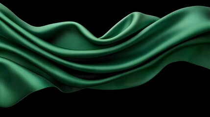 Dark Green Fabric Drape Abstract Background