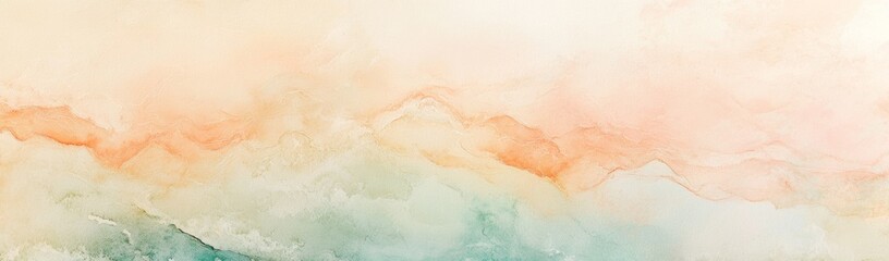Abstract watercolor cloudscape, soft colors