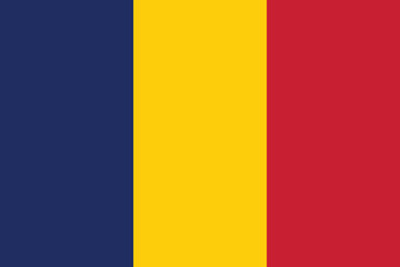 Fototapeta premium Flag of Romania. Romania flag official colors and proportion digital vector illustration