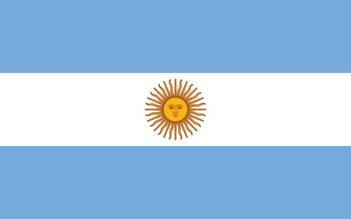 Flag of Argentina. Argentina flag official colors and proportion digital vector illustration
